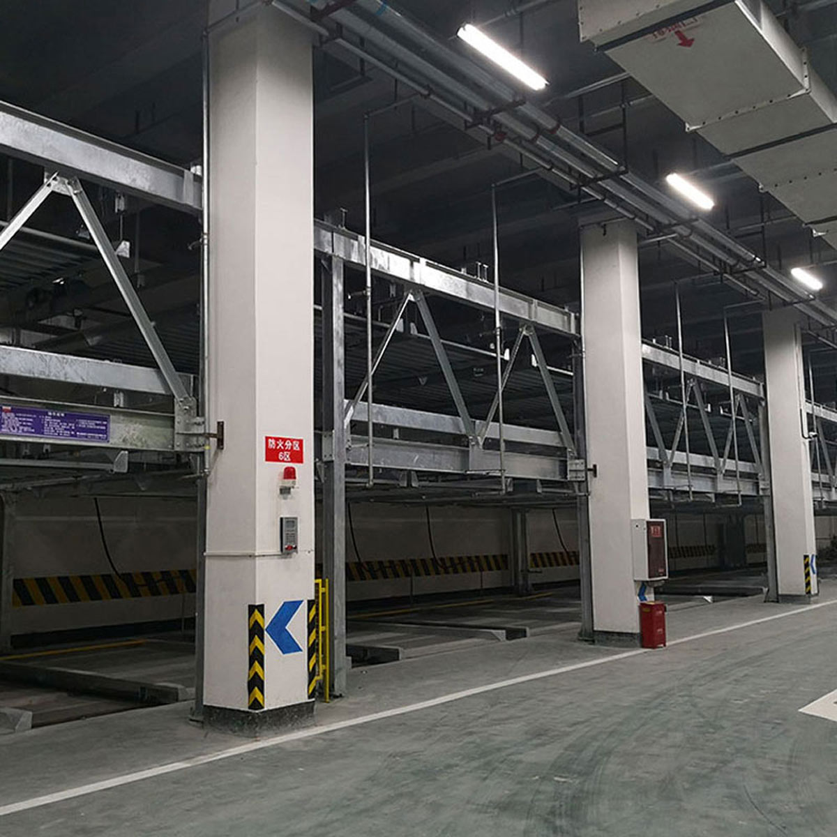黄陂PSH5五层升降横移机械式立体车库